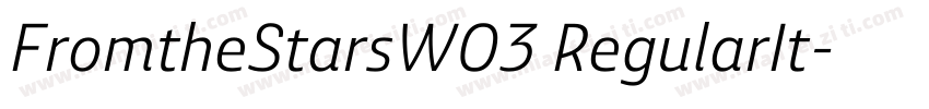 FromtheStarsW03 RegularIt字体转换